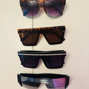 Shein oversized shield sunglasses set lot of 4